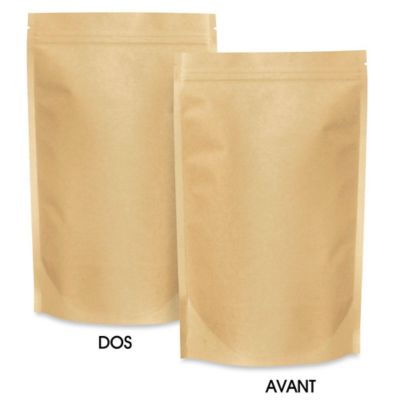 Paper Stand-Up Barrier Pouches - 9 x 13 1/2 x 4 3/4", Kraft S-22837KRFT