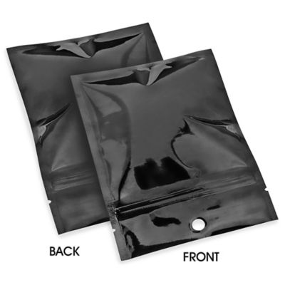 Flat Barrier Pouches - 4 x 6", Black S-22838BL