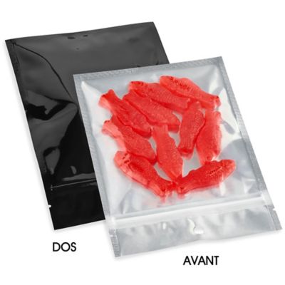 Flat Barrier Pouches - 5 x 7", Black Back S-22839BLB