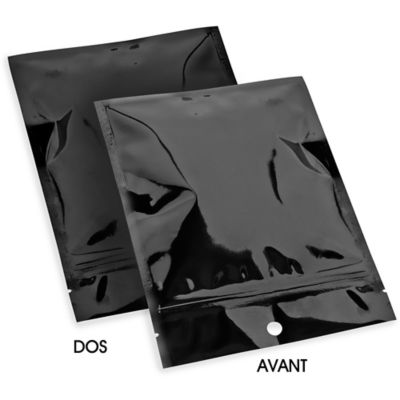 Flat Barrier Pouches - 5 x 7", Black S-22839BL