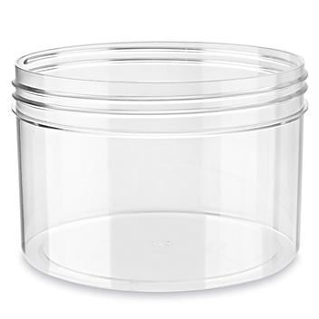 Clear Round Wide-Mouth Plastic Jars Bulk Pack - 24 oz, Jars Only S-22855B-JAR