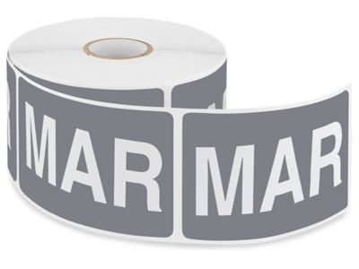Months of the Year Labels - "MAR", 2 x 3" S-2286