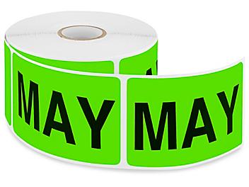 Months of the Year Labels - "MAY", 2 x 3" S-2288