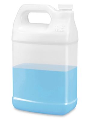 Fluorinated F-Style Jugs - 1 Gallon, Natural S-22890 - ULINE