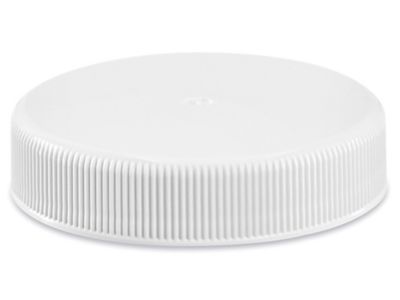 Ribbed Polypropylene Caps - 45/400, White S-22902 - Uline
