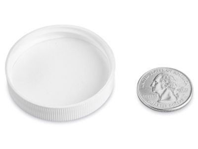Ribbed Polypropylene Caps - 45/400, White S-22902