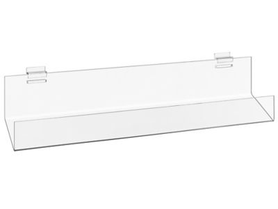 Slatwall Acrylic J-Shelves - 24 x 4 x 3 1/2