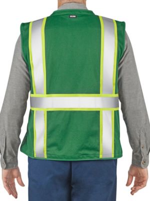 Colored Hi-Vis Safety Vest - Green, 2XL/3XL S-22908G-2X - Uline
