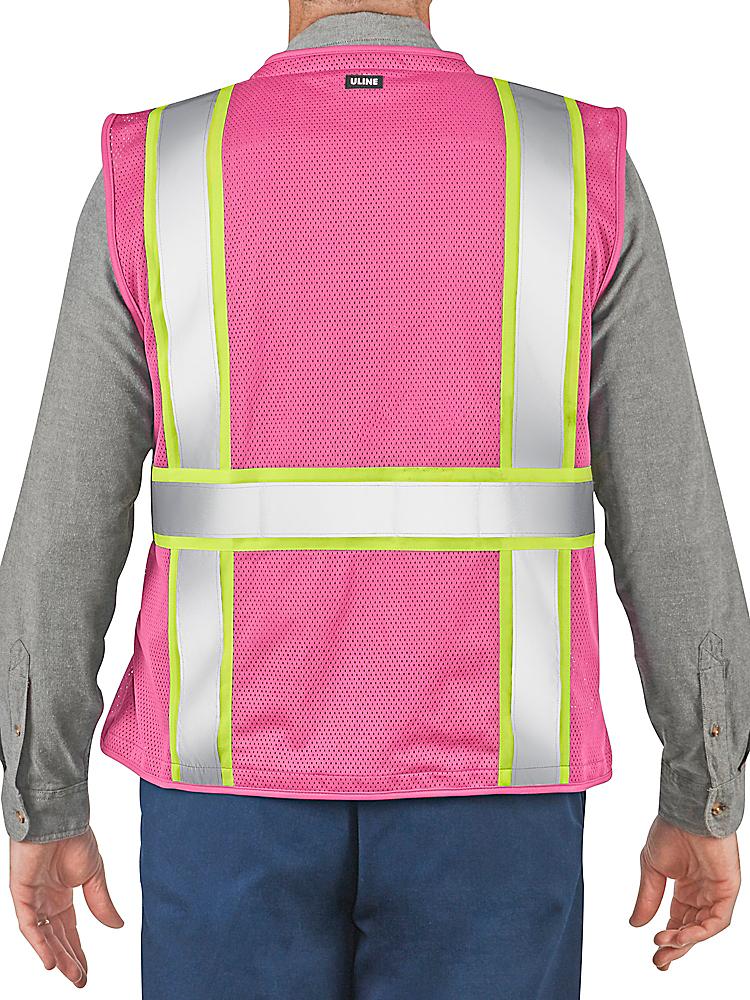 Pink Series High Visibility Pink Safety Vest Size Small 2XL 
