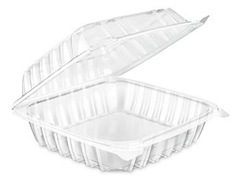 Clear Hinged Take-Out Containers - 46 oz S-22913