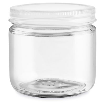 12 Ounce Short Clear Screw Top Jars