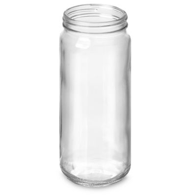 French Square Glass Jars - 16 oz S-21740 - Uline