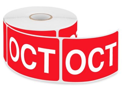 Months of the Year Labels - "OCT", 2 x 3" S-2293