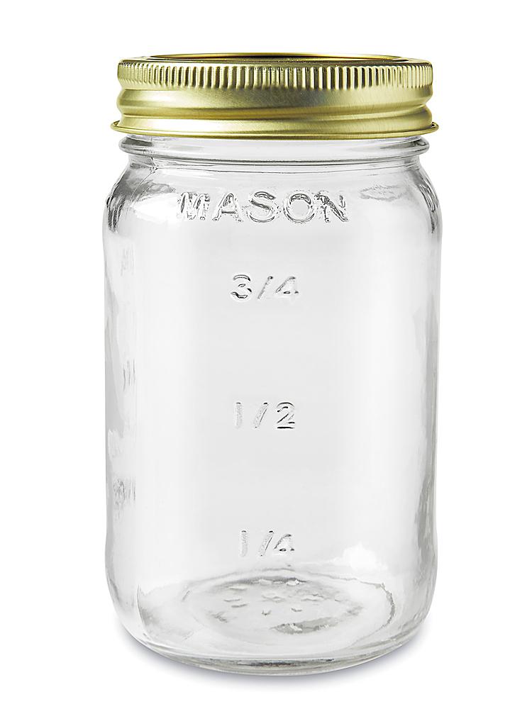 Clear Glass Graduated Mason Jars