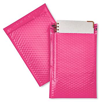 Uline Economy Colored Poly Bubble Mailers #1 - 7 1/4 x 12", Pink S-22943P