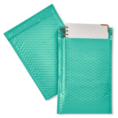 Uline Economy Colored Poly Bubble Mailers 1 7 1/4 x 12", Teal S