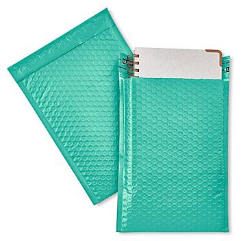 Uline Economy Colored Poly Bubble Mailers #1 - 7 1/4 x 12", Teal S-22943T