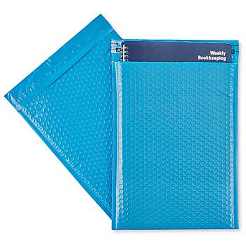 Uline Economy Colored Poly Bubble Mailers #4 - 9 1/2 x 14 1/2", Blue S-22944BLU