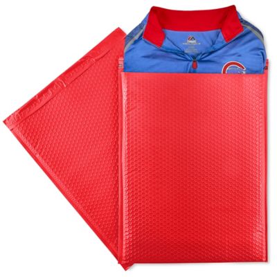 Uline Economy Colored Poly Bubble Mailers #7 - 14 1/4 x 20", Red S-22945R