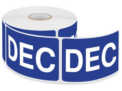 Months of the Year Labels - "DEC", 2 x 3" S-2295