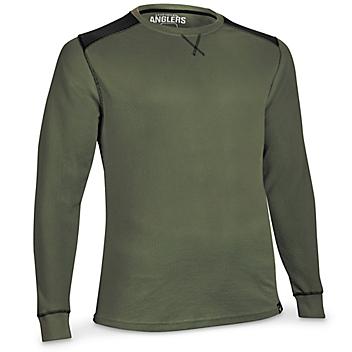 Long Sleeve Thermal Crew - Green, Large S-22958G-L