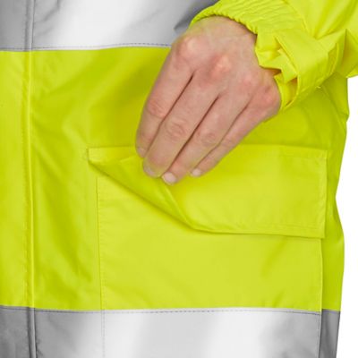 Class 3 Hi-Vis Lightweight Rain Jacket - Lime, XL S-22970G-X