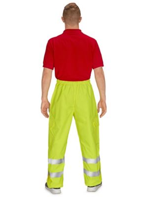 Class 3 Hi-Vis Lightweight Rain Pants - Lime, XL