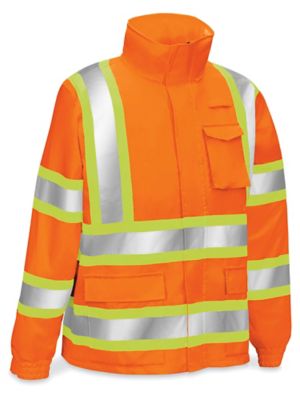 Class 2 Hi Vis Lightweight Rain Jacket Orange Medium