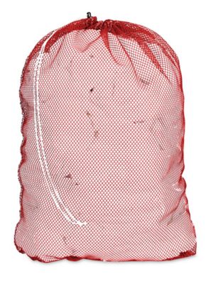 Laundry Bag - 40 x 30", Mesh, Red S-22977R