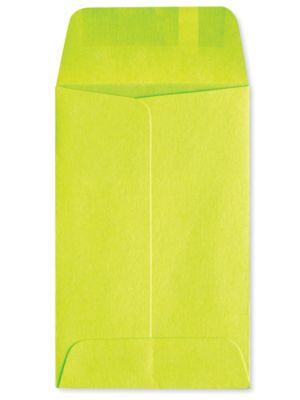 Coin Envelopes - Lime, 2 1/4 x 3 1/2 S-23028LIME - Uline