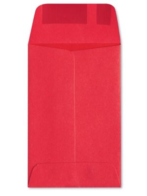 Coin Envelopes Red, 2 1/4 x 3 1/2" S23028R Uline