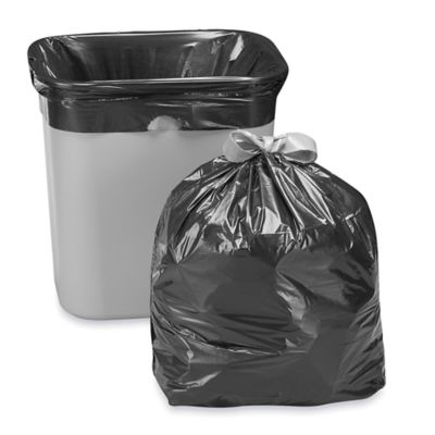  JIAYIZ Bolsas de basura de 4 galones, 150 bolsas de basura con  cordón, bolsas de basura gruesas para oficina, hogar, baño, dormitorio, uso  en interiores y exteriores (blanco) : Salud y Hogar