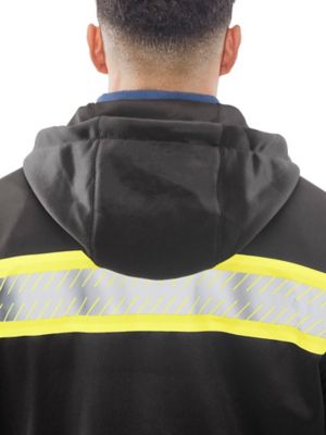 Black Hi-Vis Full-Zip Hoodie - XL S-23050-X - Uline