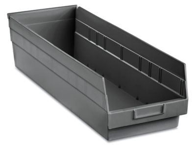 Plastic Shelf Bins - 8 1/2 x 24 x 6", Black S-23085BL
