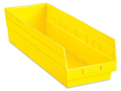 Plastic Shelf Bins - 8 1/2 x 24 x 6", Yellow S-23085Y
