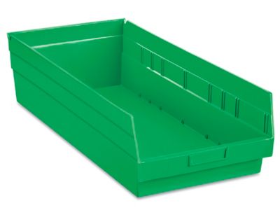 Plastic Shelf Bins - 11 x 24 x 6", Green S-23086G