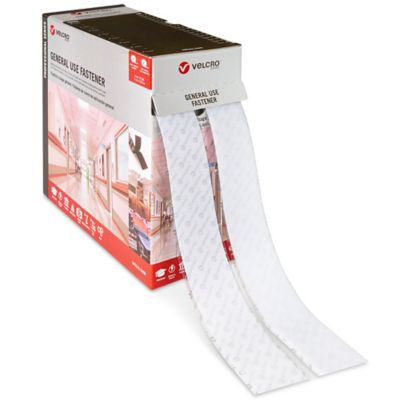 1/2 x 75' White Velcro Tape Strips - Hook