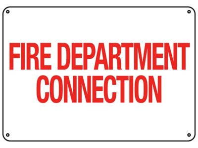 "Fire Department Connection" Sign - Plastic S-23118P