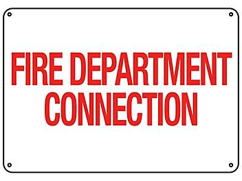 "Fire Department Connection" Sign - Plastic S-23118P