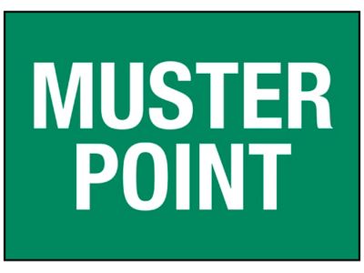  "Muster Point" Sign