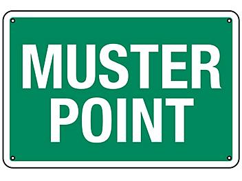 "Muster Point" Sign - Aluminum S-23119A