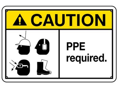 "PPE Required" Sign - Aluminum S-23121A