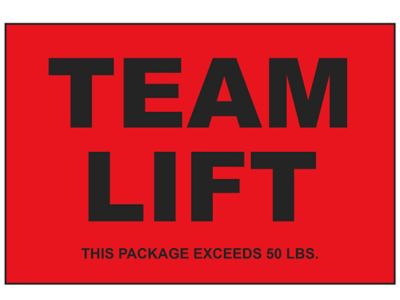 Étiquette adhésive « Team Lift » - 2 x 3 po