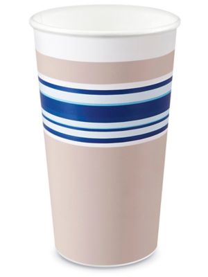 Uline Paper Hot Cups - 20 oz, Stripe S-23127S