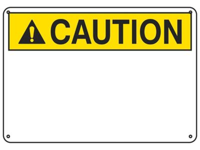 "Caution" Write-On Blank Safety Sign - Plastic S-23130P