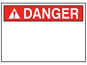 "Danger" Write-On Blank Safety Sign