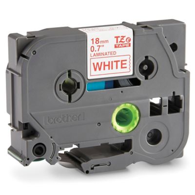 Brother® P-Touch® TZe Tape - Red on White, 3/4