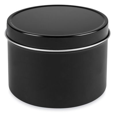 Deep Tin Container with Slip Cover, 6 oz