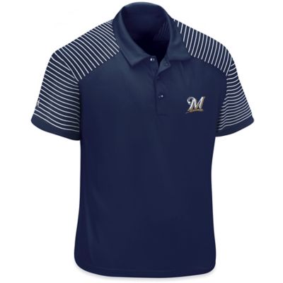 MLB Polo Shirt - Milwaukee Brewers, XL S-23252MIL-X - Uline