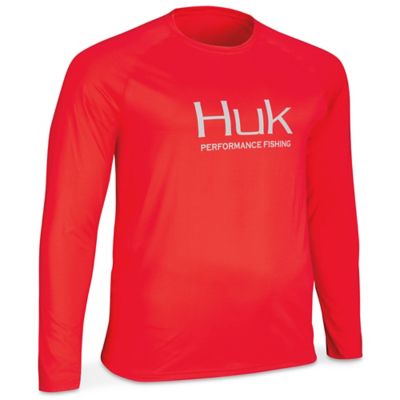 Huk® Fishing Shirt Red, XL S23257RX Uline